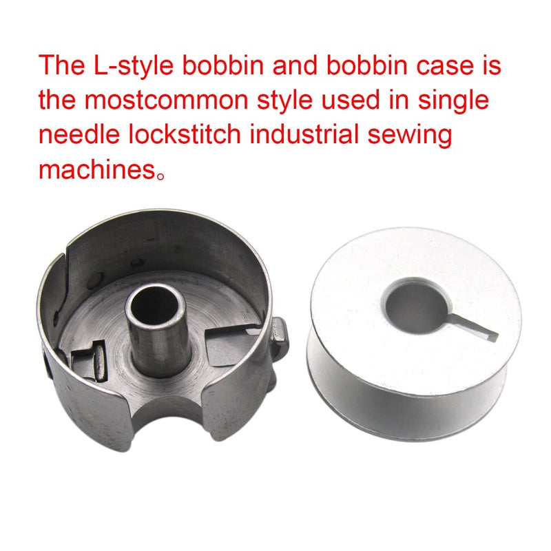ckpsms Brand â€“ 5PCS L Style Bobbin Cases and 20PCS L Style Aluminum bobbins Compatible with/Replacement for JUKI Brand CONSEW Brand Singer Brand Brother Brand Single Needle lockstitch Sewing Machine - Image 2